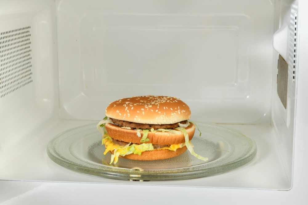 reheat burger on microwave