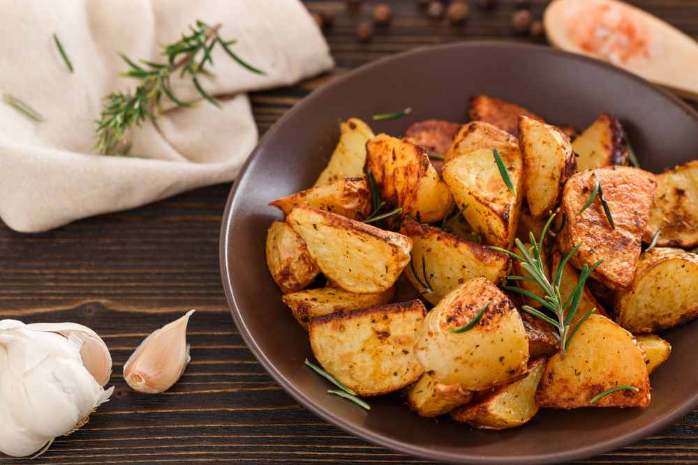 roasted garlic potatoes