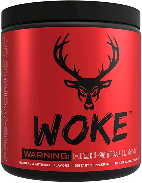 Bucked Up - Woke - HIGH STIM Pre Workout - Best Tasting - Focus Nootropic, Pump, Strength and Growth, 30 Servings (Blue Raz)