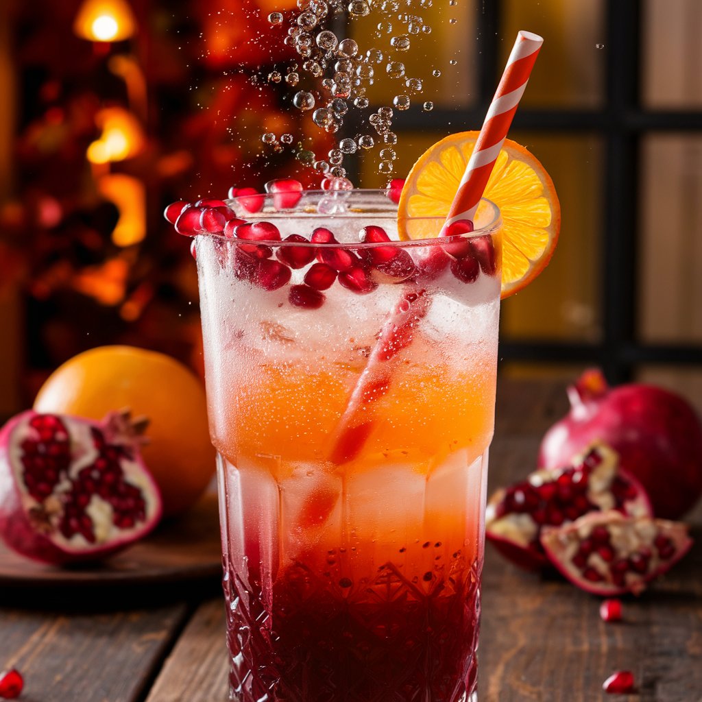 Pomegranate and Orange Italian Soda Flavor