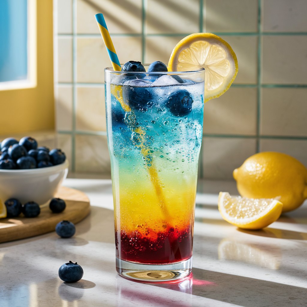 Blueberry and Lemon Italian Soda Flavor