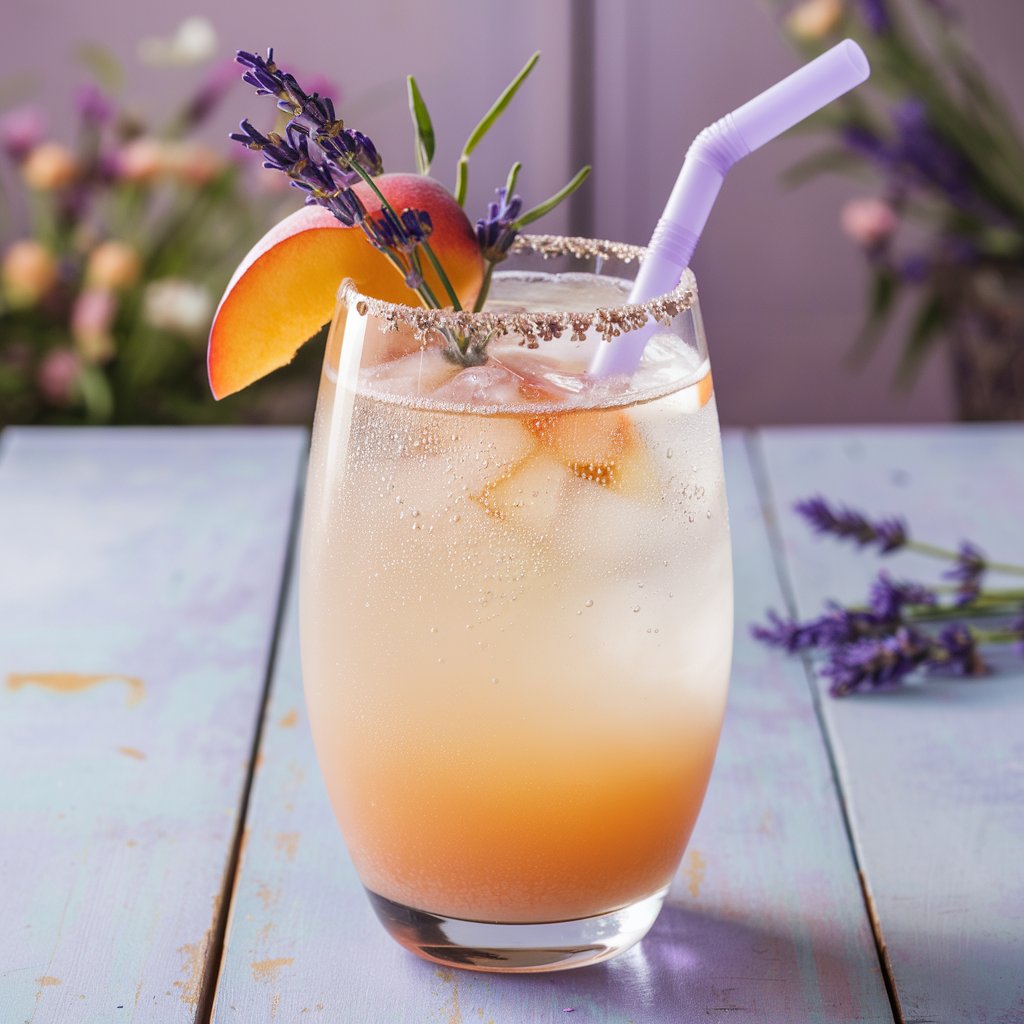 Peach and Lavender Italian Soda Flavor