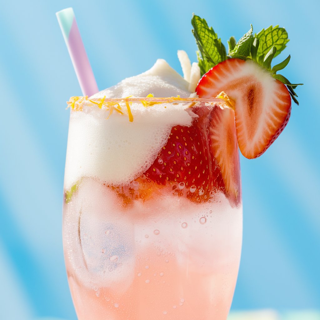 Strawberry and Coconut Italian Soda Flavor